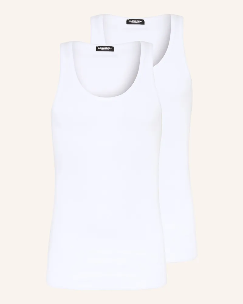 Dsquared2 2er-Pack Unterhemden Weiss