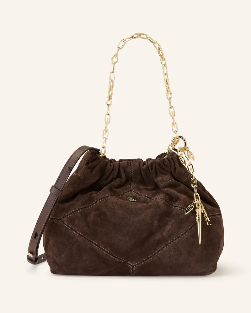 ba&sh Umhängetasche JUNE MINI Dunkelbraun