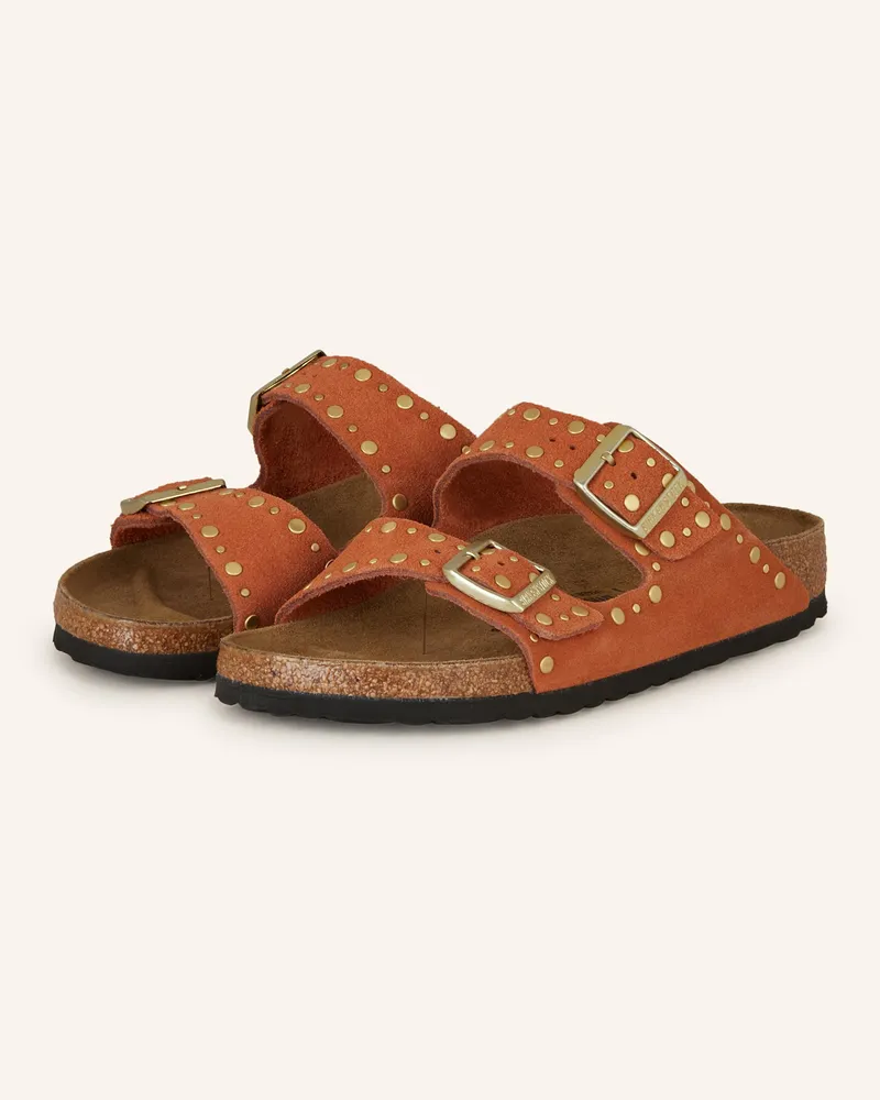 Birkenstock Pantoletten ARIZONA RIVET BORDER Cognac