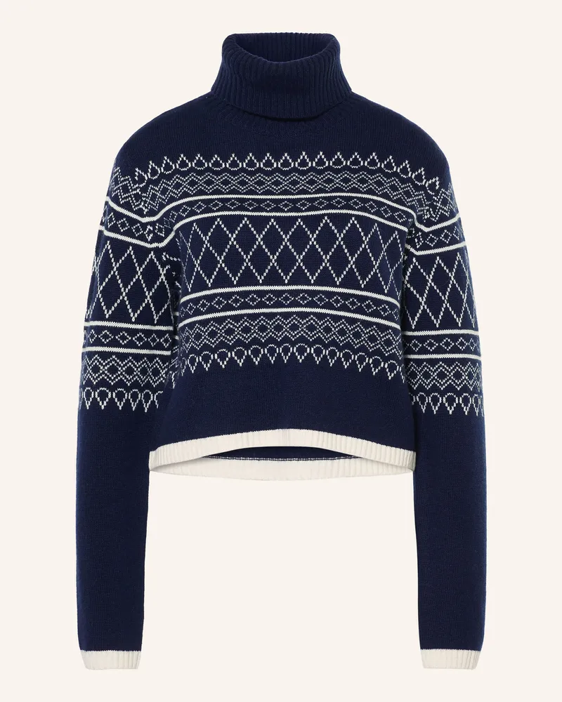 Mrs & HUGS Rollkragenpullover Mit Cashmere blau Dunkelblau