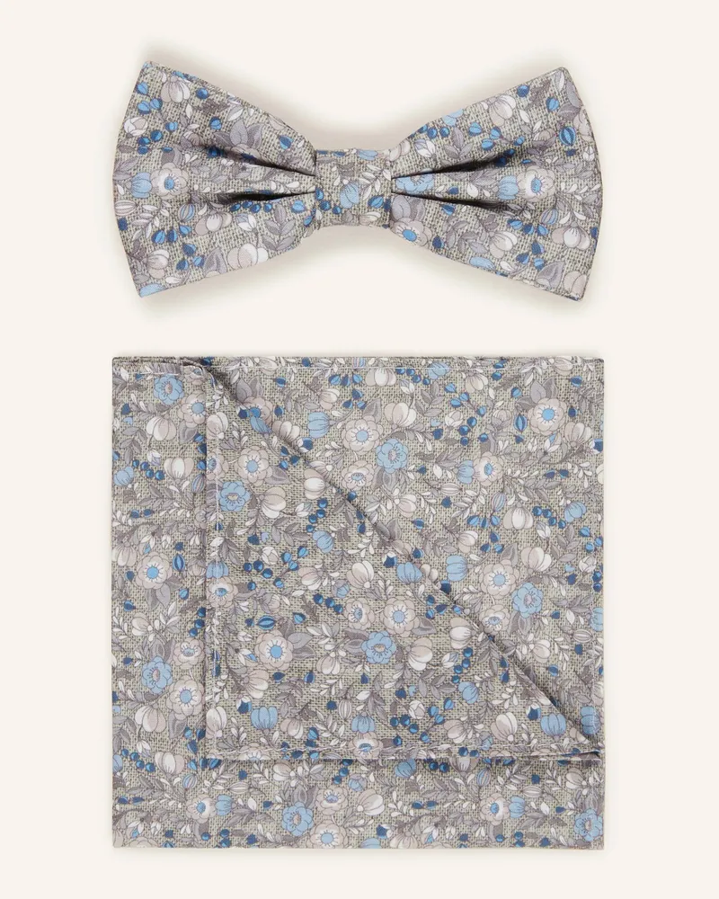 paul Set: Fliege Und Einstecktuch gruen Hellgrün