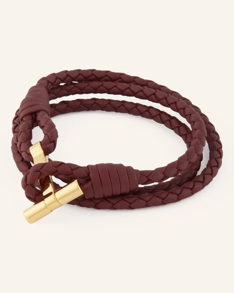 Tom Ford Lederarmband Dunkelrot