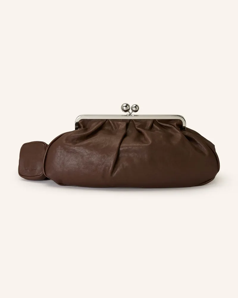 Max Mara Clutch CRISTIN Dunkelbraun