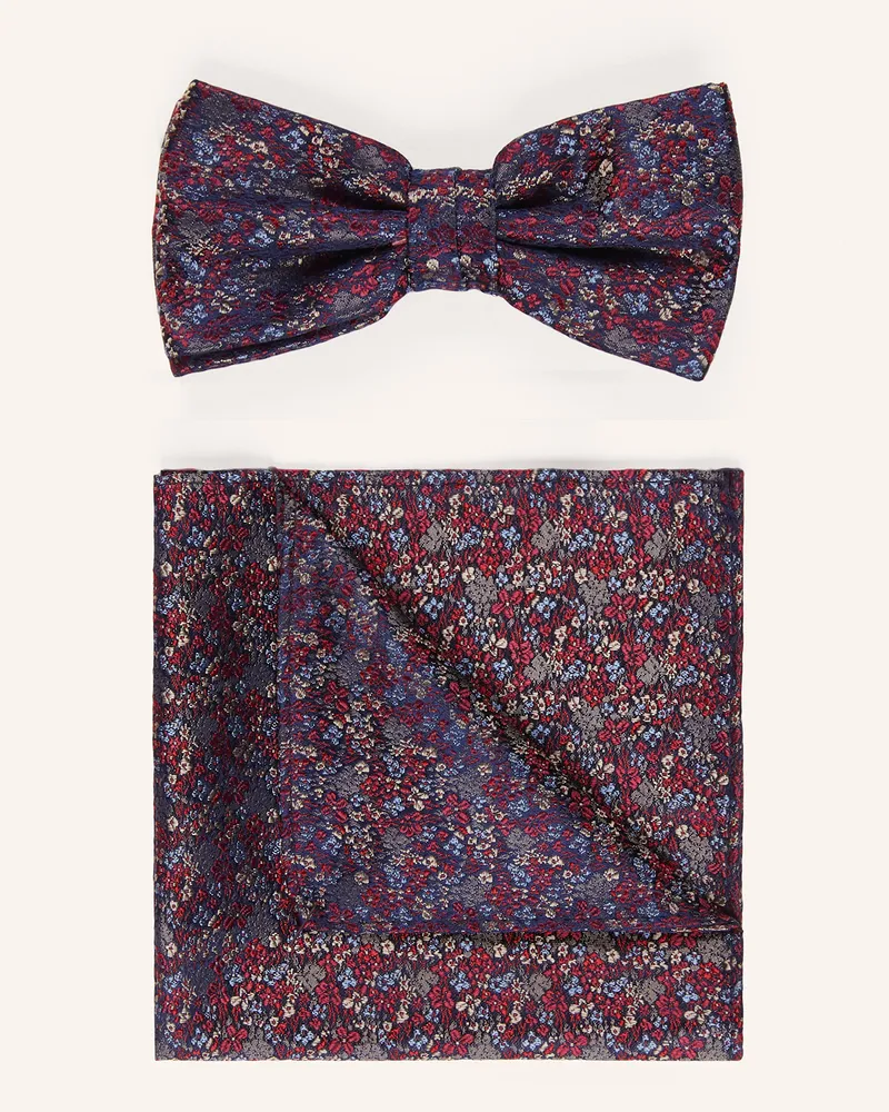 paul Set: Fliege und Einstecktuch Blau