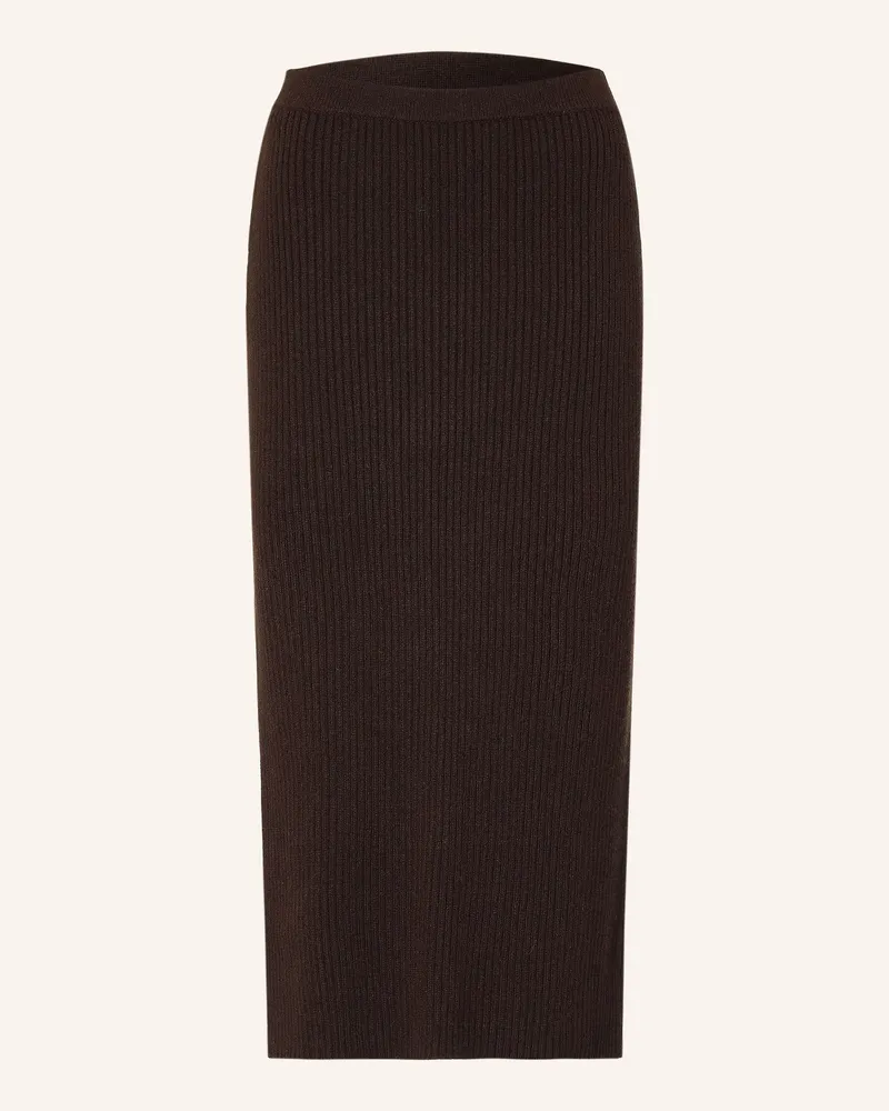 ALLUDE Strickrock Mit Cashmere braun Dunkelbraun