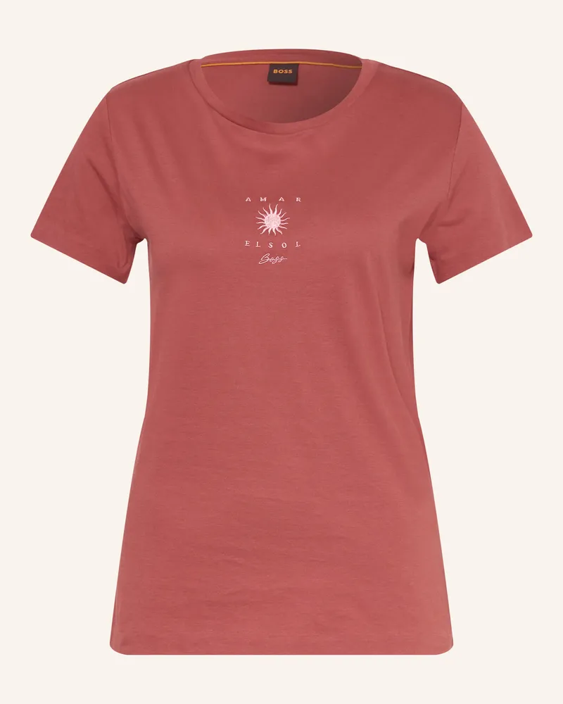 HUGO BOSS T-Shirt Elove rot Dunkelorange
