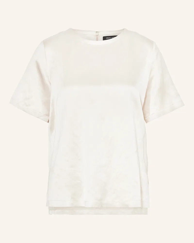 Iris von Arnim Blusenshirt LUA aus Satin mit Leinen Hellbraun