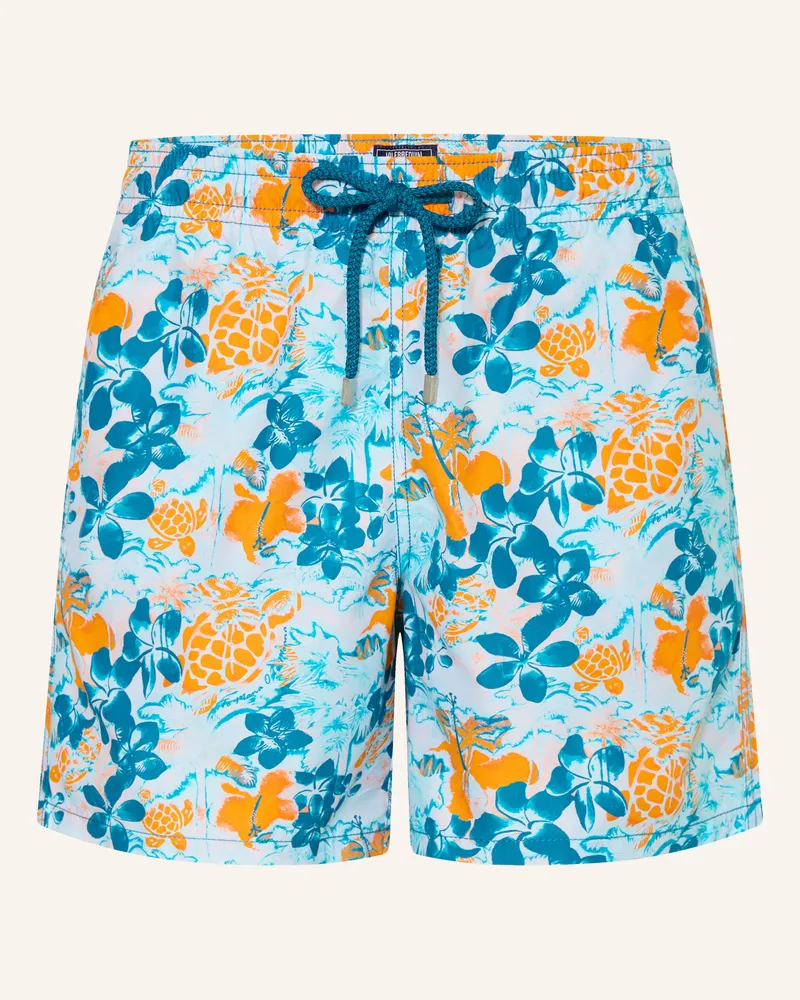 Vilebrequin Badeshorts Moorea blau Hellblau
