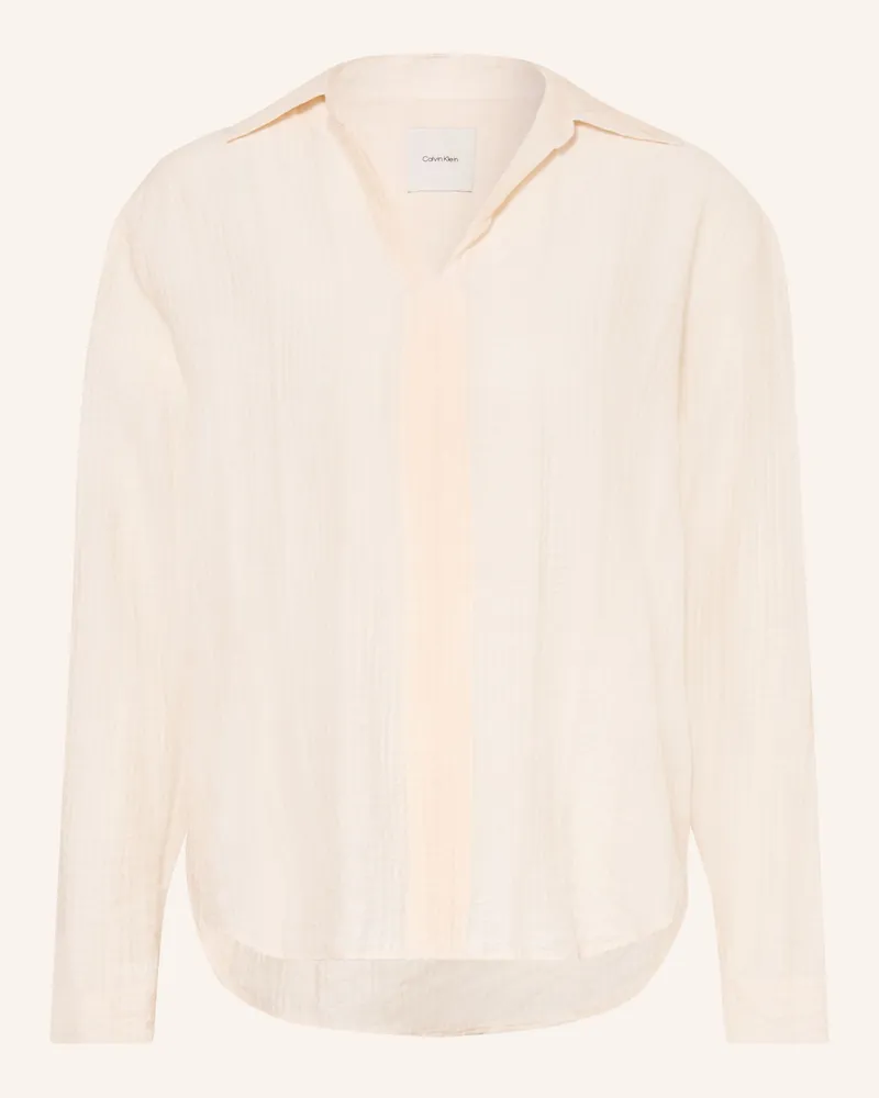 Calvin Klein Blusenshirt beige Hellorange