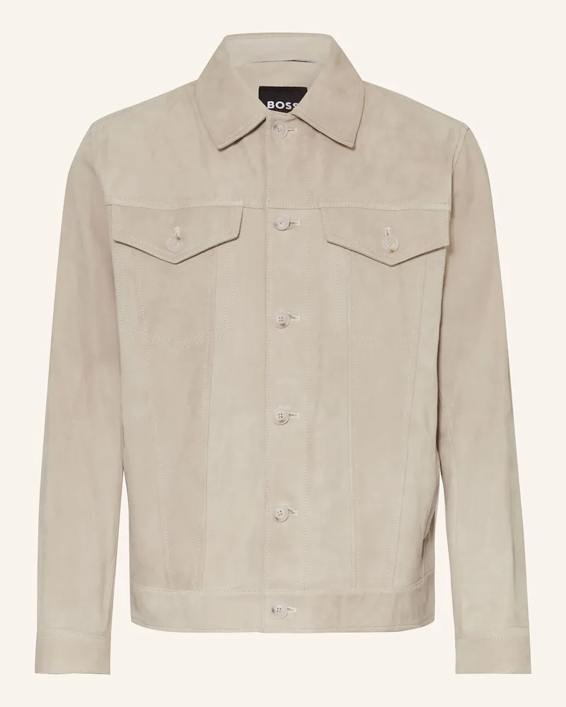 HUGO BOSS Lederjacke MERAK Creme