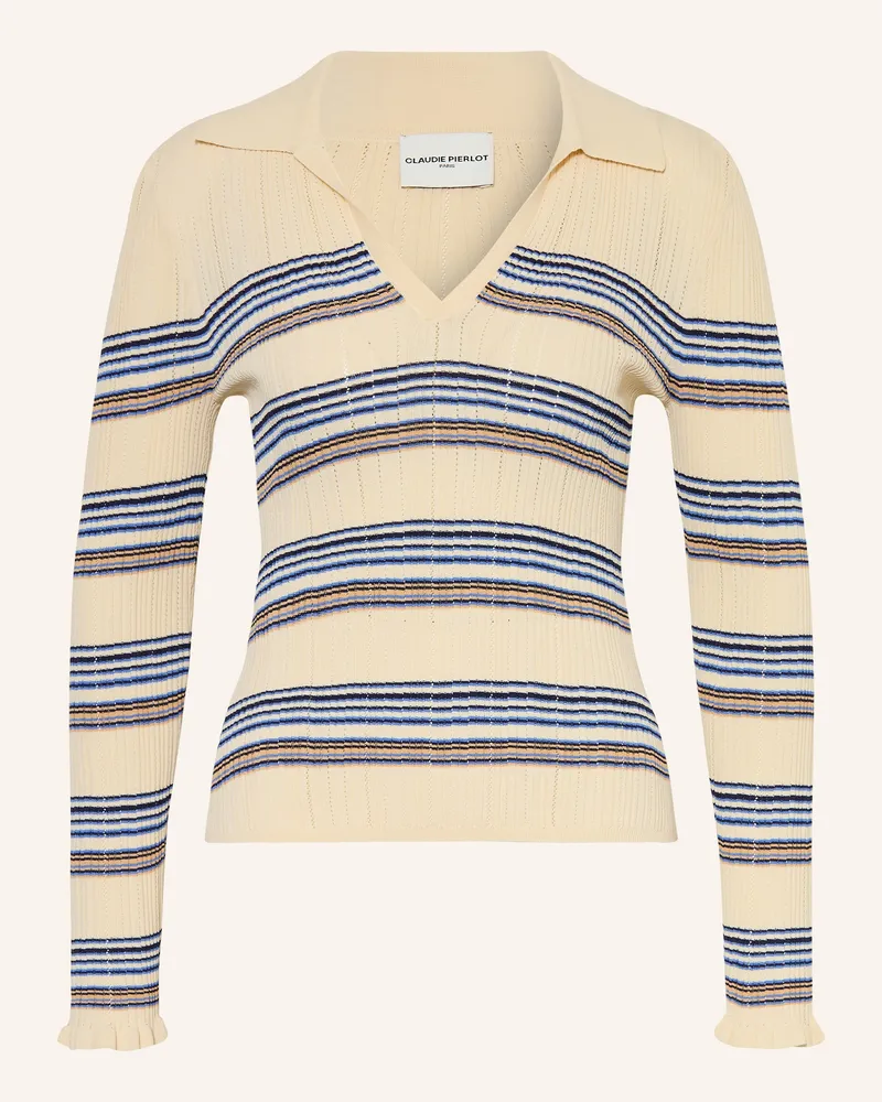 Claudie Pierlot Pullover Mit Rüschen beige Creme