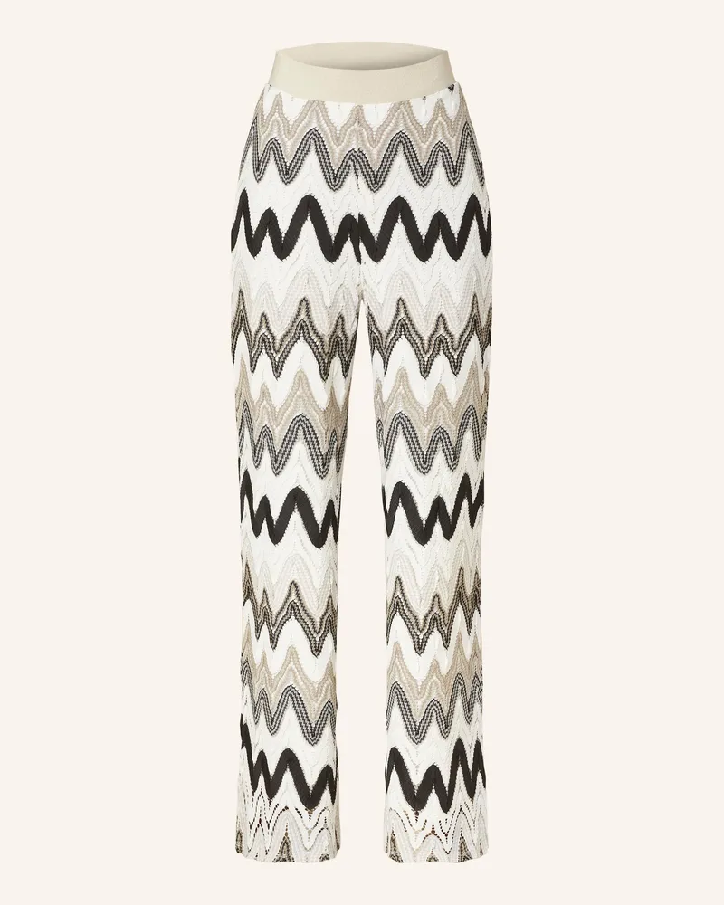 S.Oliver Marlenehose mit Glitzergarn Weiss