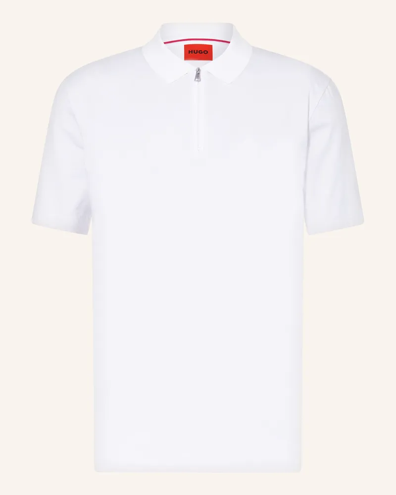 HUGO BOSS Jersey-Poloshirt DEKOK Regular Fit Weiss