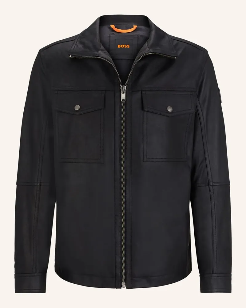 HUGO BOSS Lederjacke JONOVA1 Schwarz