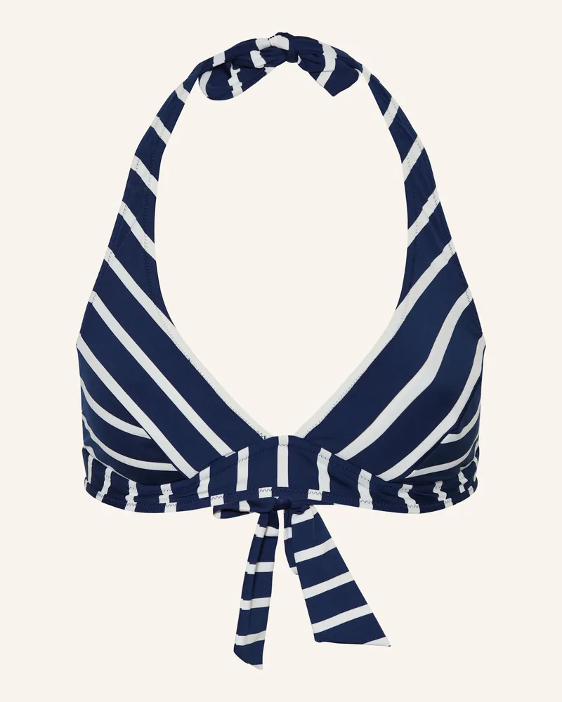 Lidea Neckholder-Bikini-Top Bay Games Zum Wenden blau Weiss