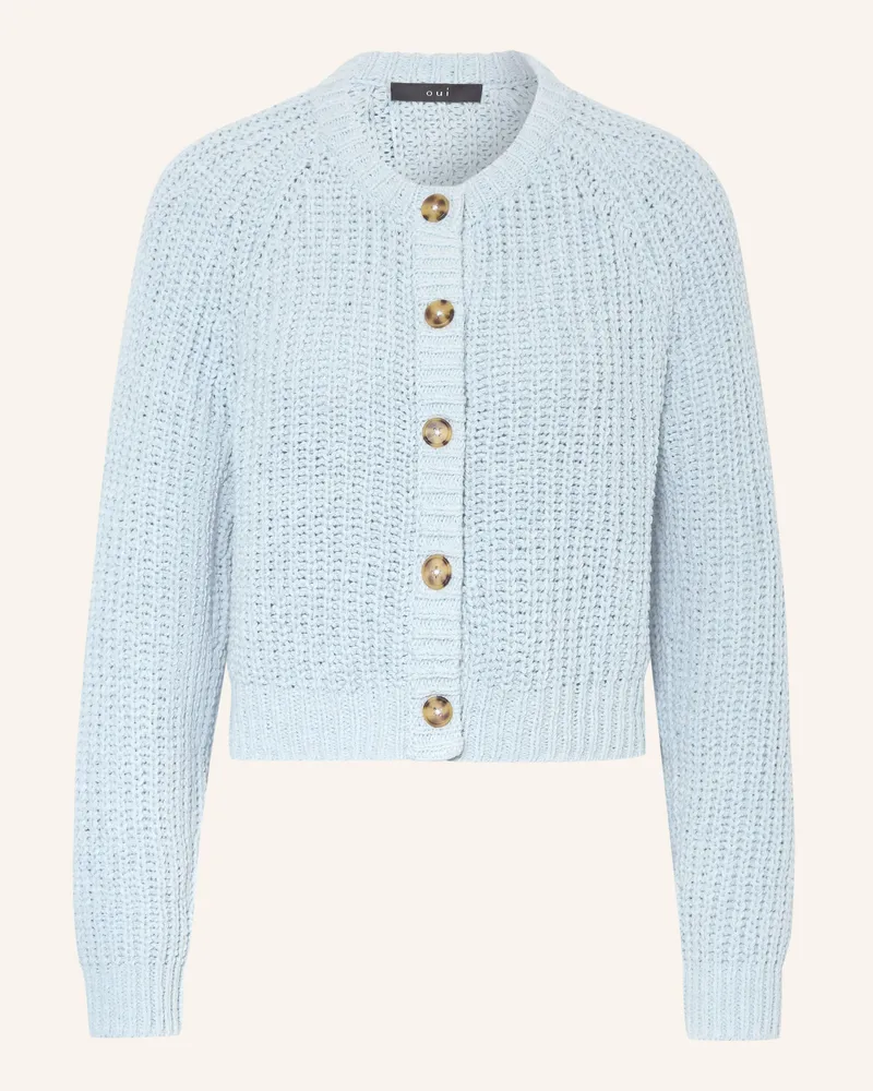 Oui  Strickjacke Hellblau