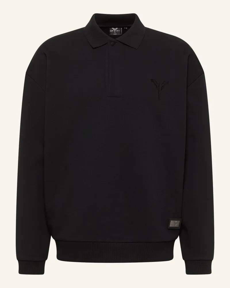 Carlo Colucci Oversize Polo Sweatshirt - Carat 2.0 ERRANI Schwarz