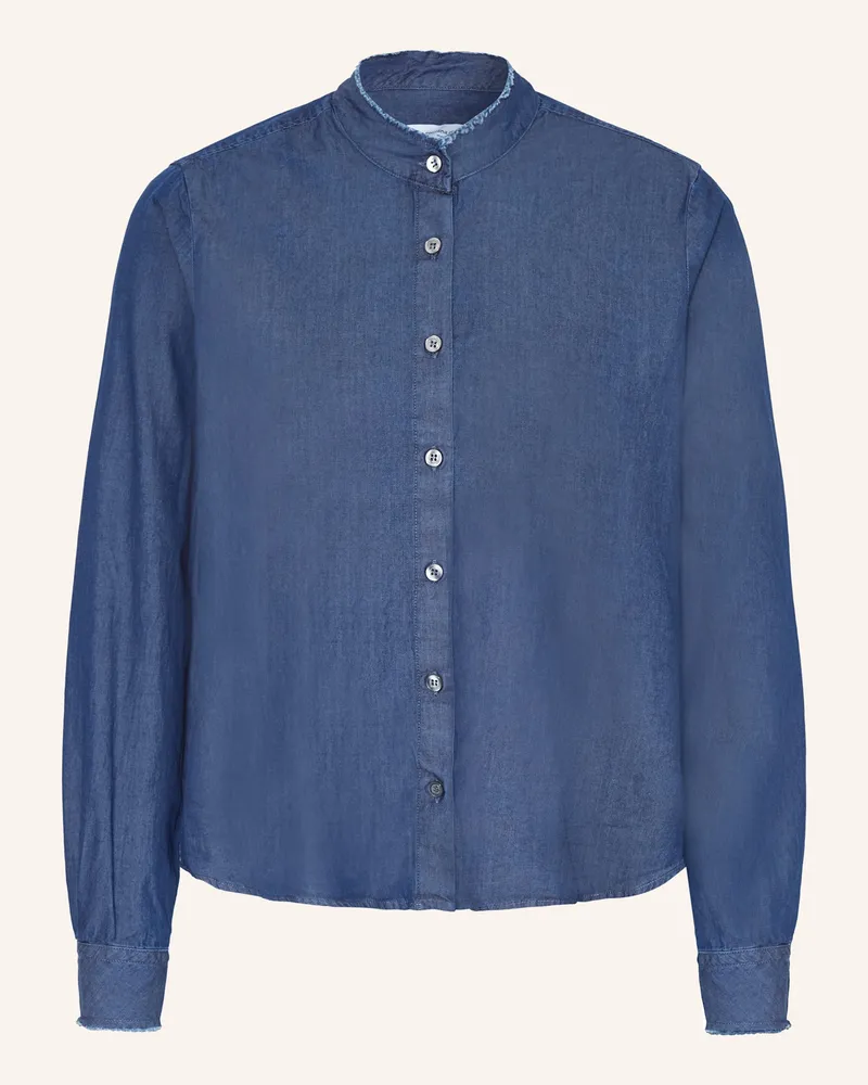 Rossana Diva Bluse in Jeansoptik Blau