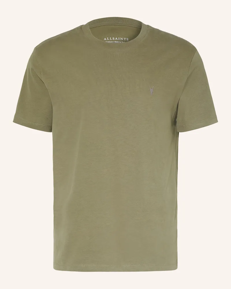 AllSaints T-Shirt Dexter gruen Khaki