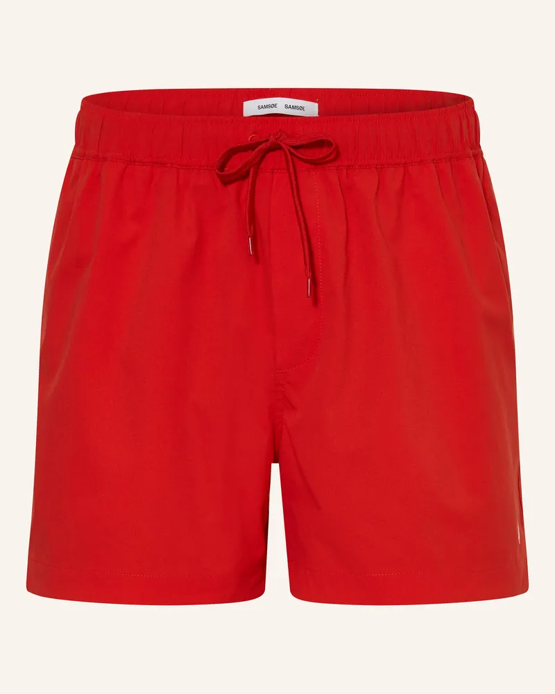 Samsøe & Samsøe Badeshorts Moses rot Rot