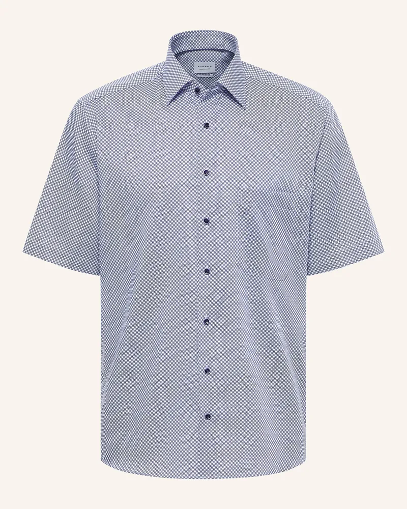 Eterna Kurzarm-Hemd Comfort Fit Blau
