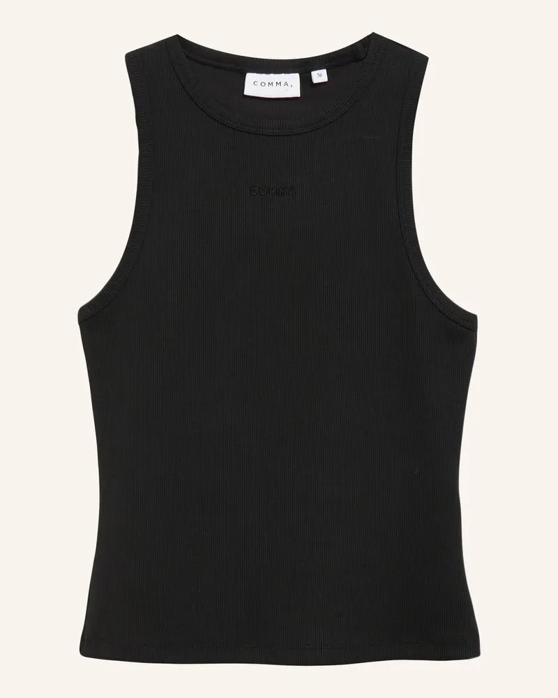 COMMA T-Shirt schwarz Schwarz