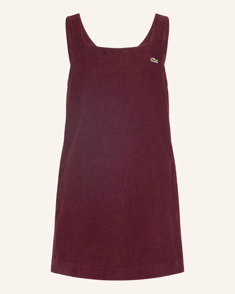 Lacoste Cordkleid rot Dunkelrot