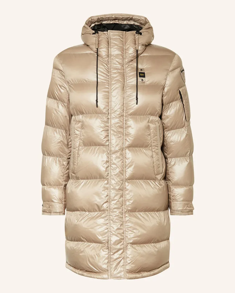 Blauer Steppmantel ALDRICH Beige
