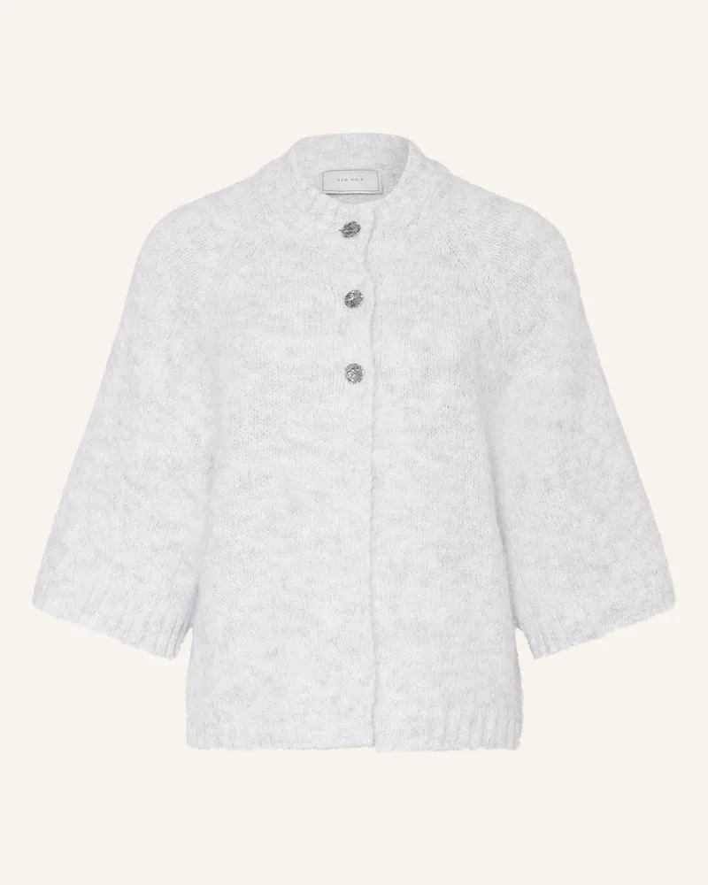 Neo Noir Strickjacke BENUTA mit 3/4-Arm Hellgrau