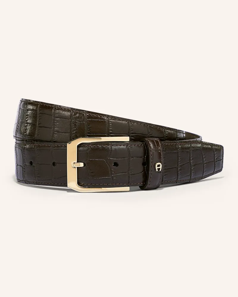 Aigner Ledergürtel BUSINESS Dunkelbraun