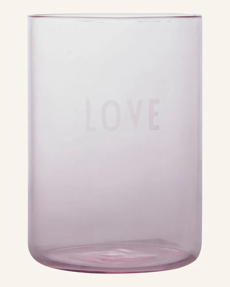 DESIGN LETTERS Trinkglas Love rosa Rosa