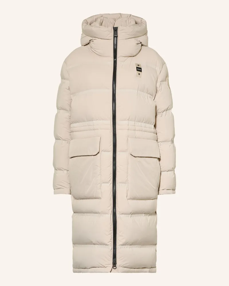 Blauer Daunenmantel Auck beige Creme