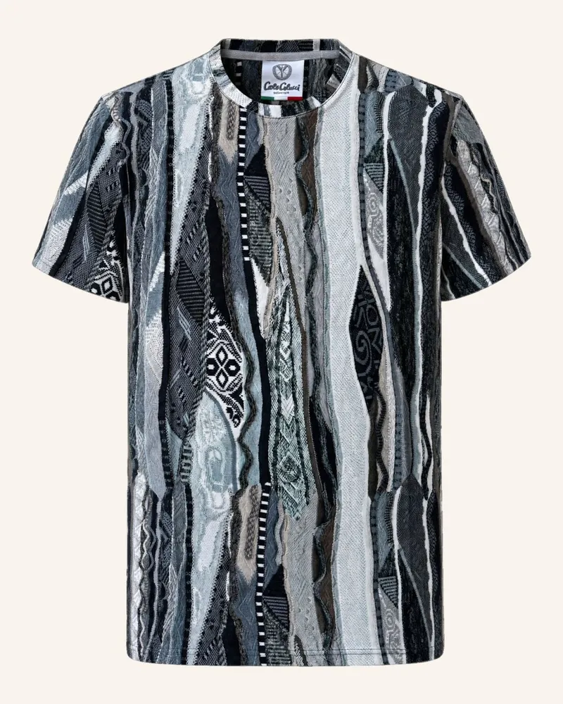 Carlo Colucci Knit Print Story T-Shirt Fiaider weiss Weiss