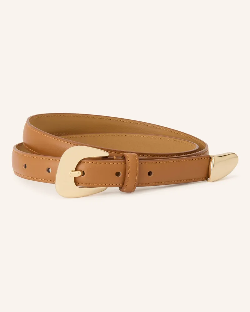 Claudie Pierlot Ledergürtel braun Cognac