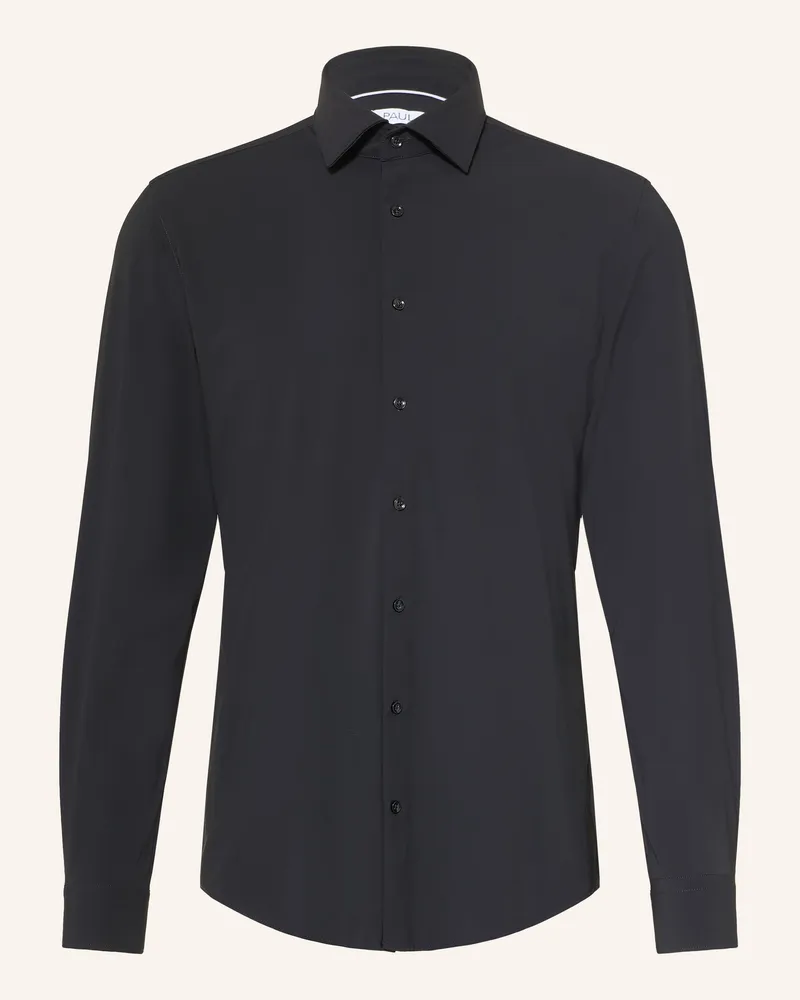 paul Hemd Shaped Fit schwarz Schwarz