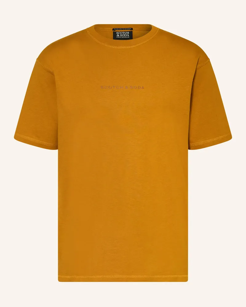 Scotch&Soda T-Shirt gelb Dunkelorange