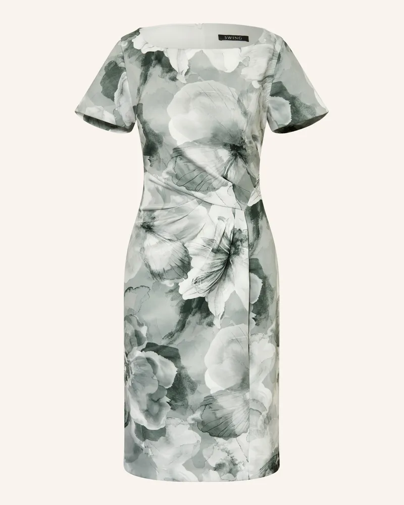 Swing Satinkleid Hellblau