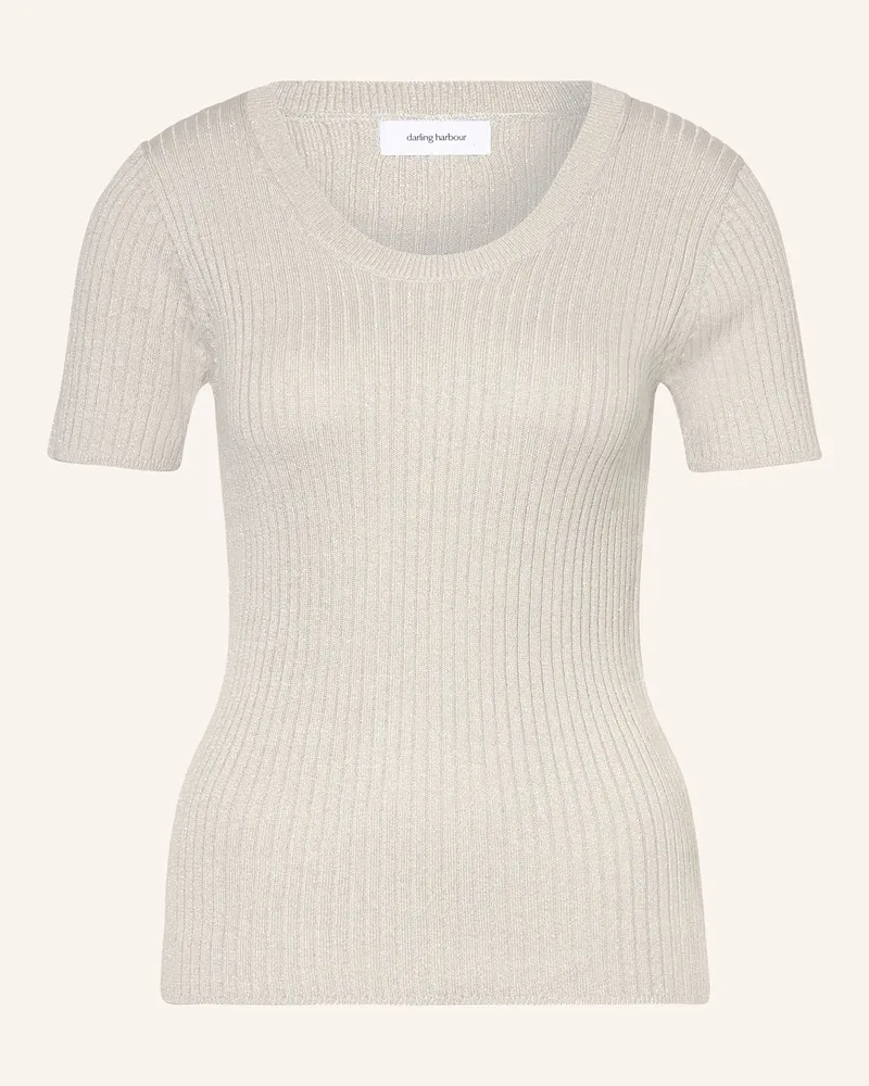Darling Harbour Strickshirt mit Glitzergarn Beige