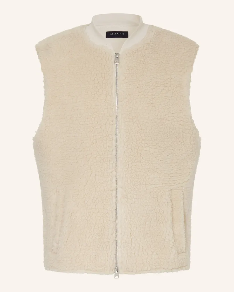 AllSaints Teddyfell-Weste OTIS Creme