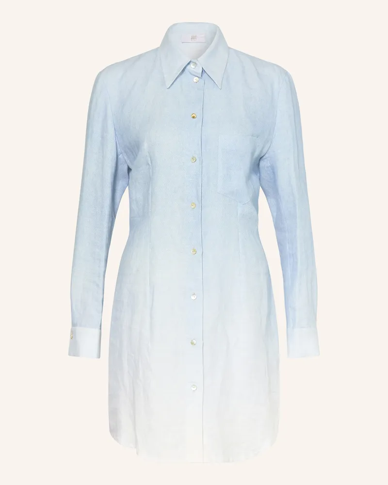 Riani Hemdblusenkleid Aus Leinen blau Hellblau