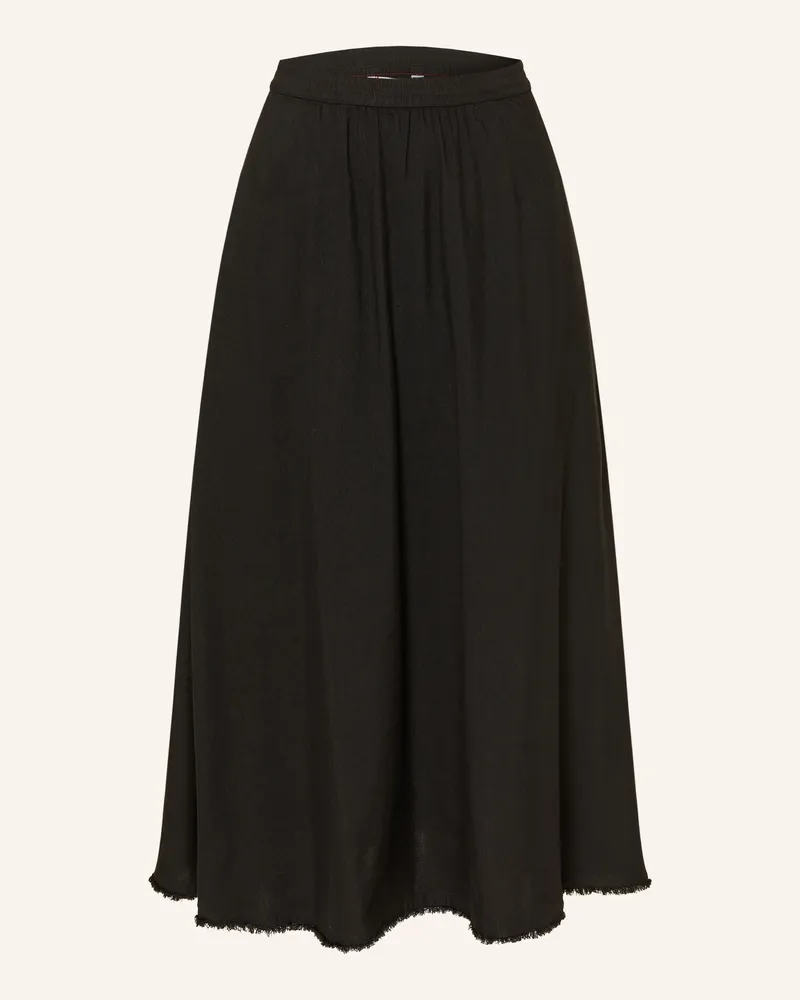 Tommy Hilfiger Rock mit Leinen Schwarz