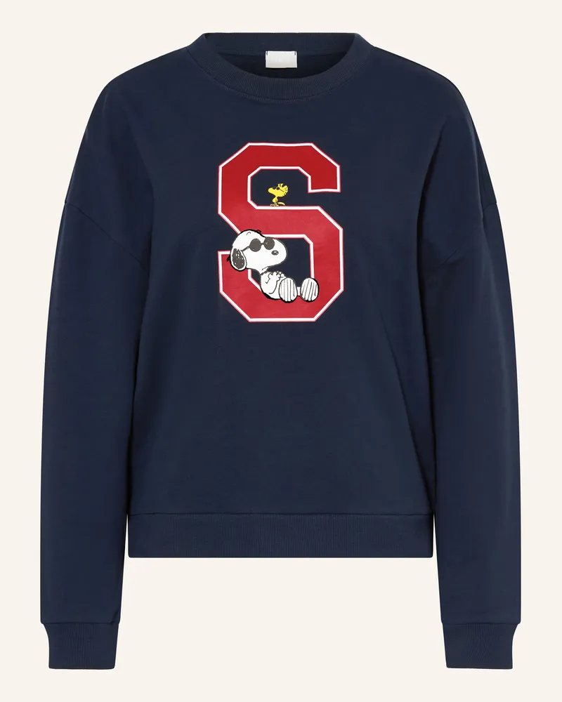 Mey Schlafshirt Serie Mey × Peanuts blau Dunkelblau