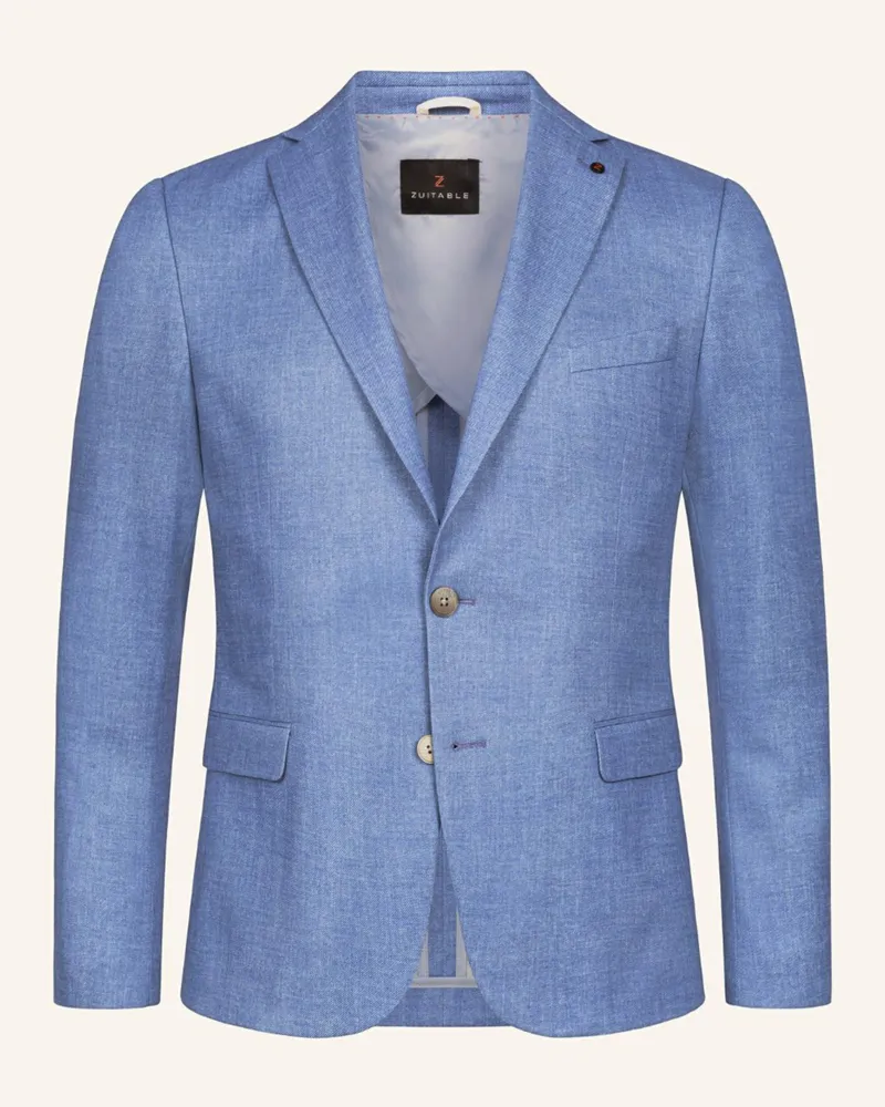 Zuitable Anzugssakko DINICK Slim Fit aus Jersey Blau
