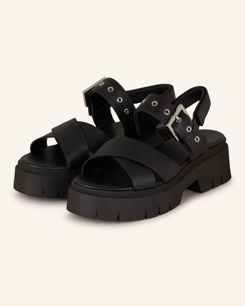 HUGO BOSS Plateau-Sandalen KRIS Schwarz