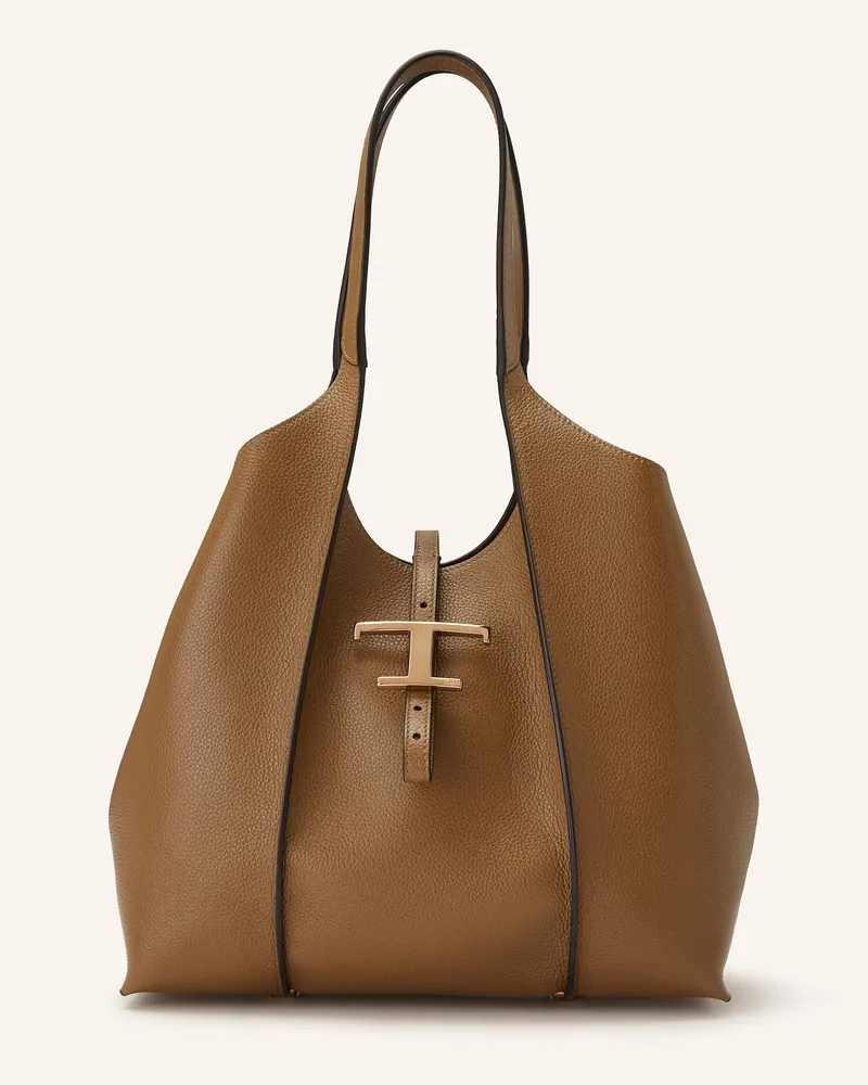 TOD'S Hobo-Bag mit Pouch Hellbraun