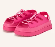 Plateau-Sandalen Goldenglow Toggle pink