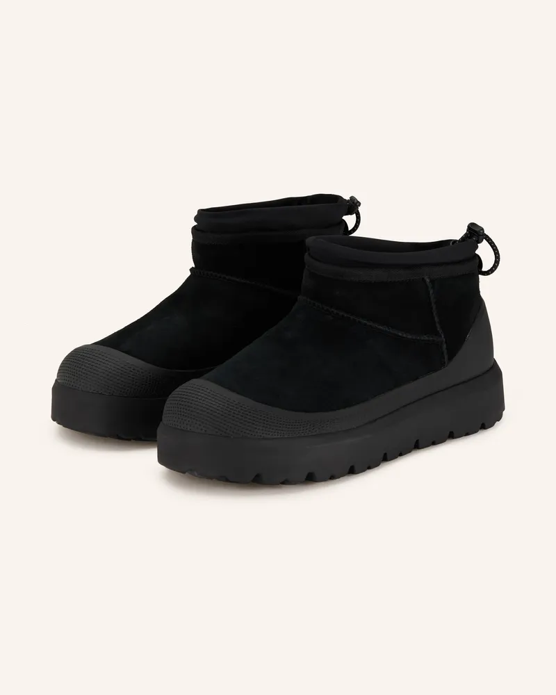 UGG Plateau-Boots CLASSIC ULTRA MINI WEATHER HYBRID Schwarz