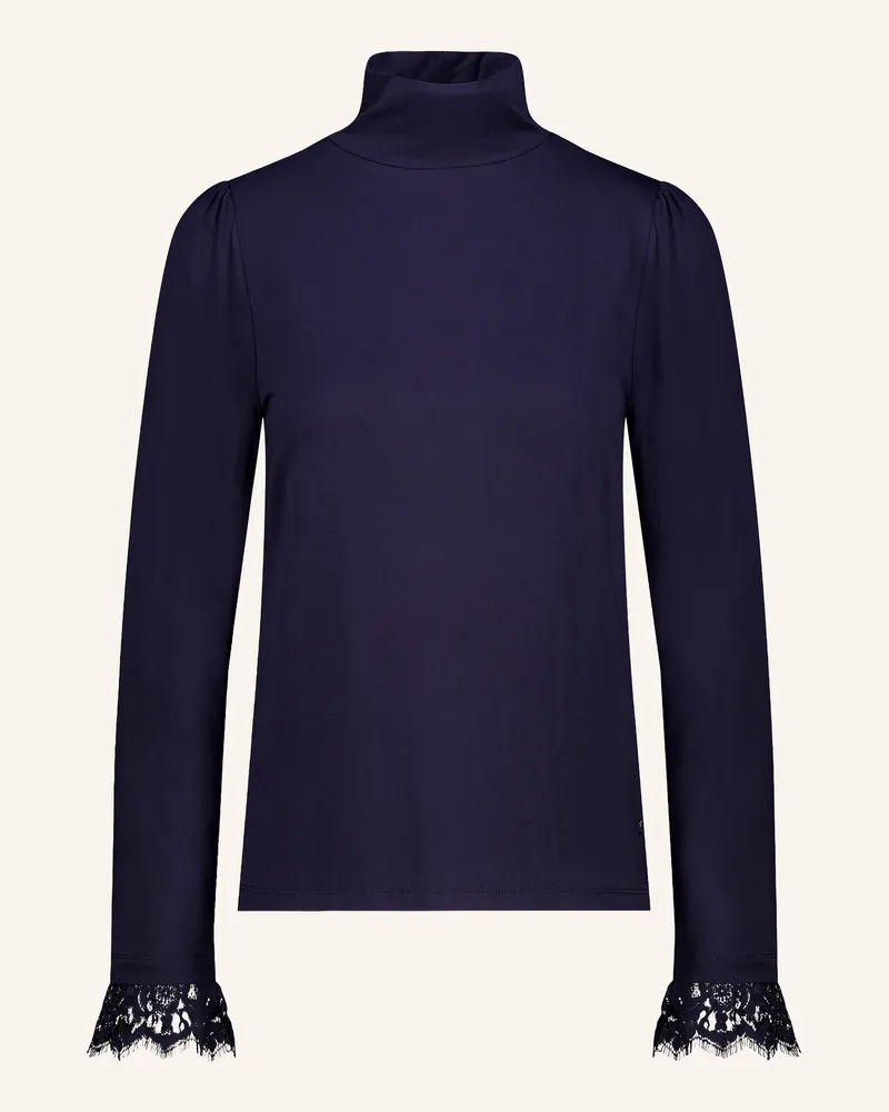 monari Longsleeve Mit Spitze blau Dunkelblau