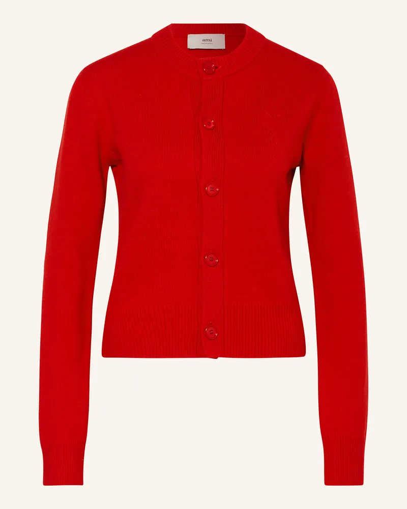 AMI Paris Strickjacke Rot