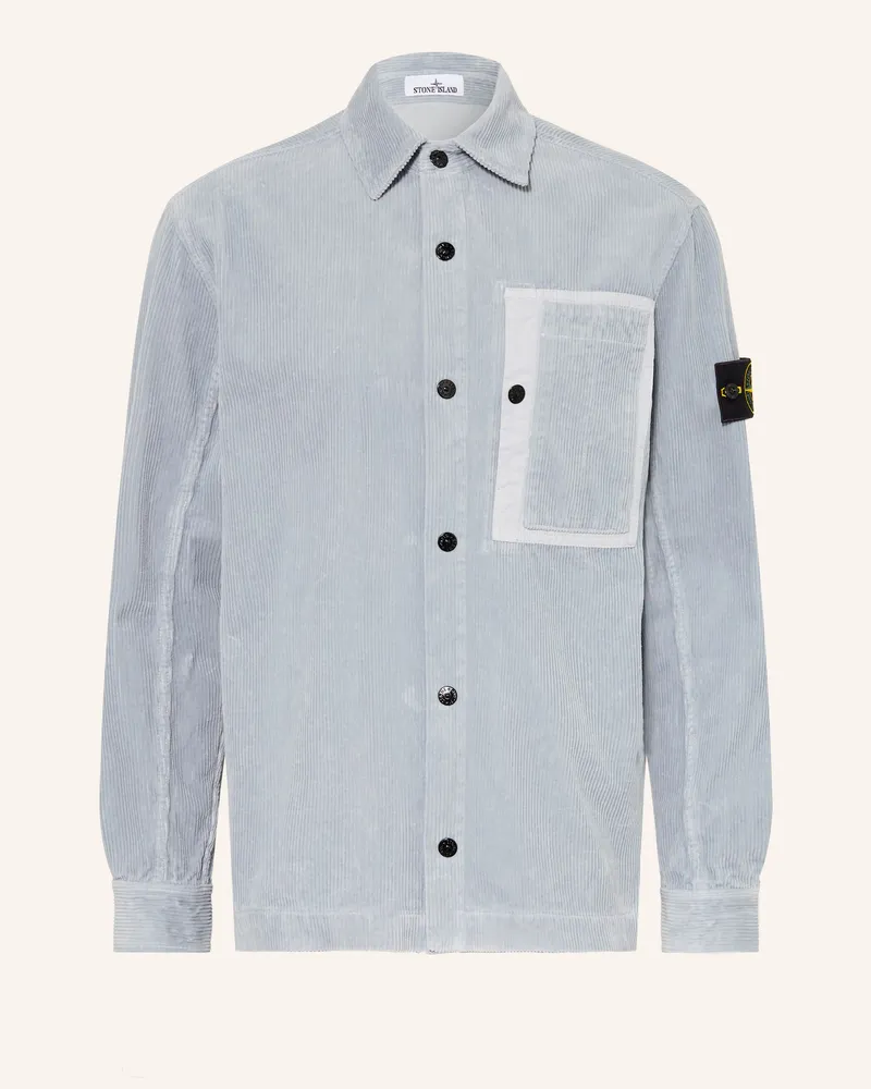 Stone Island Cordhemd Comfort Fit blau Hellblau
